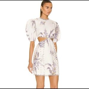 BRAND NEW Zimmermann Jude Cut Out Mini Dress